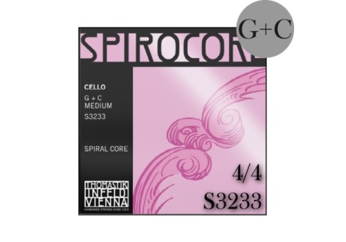 SPIROCORE TUNGSTEN SPIRAL CORE MEDIUM CELLO STRING 4/4 SIZE (C+G SET)