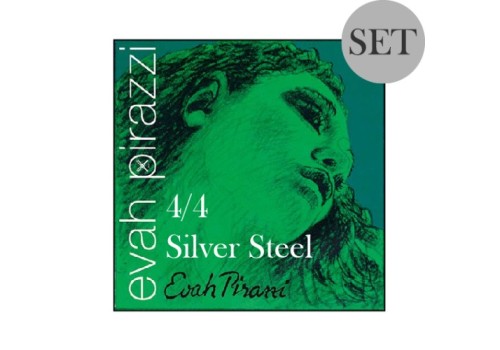 EVAH PIRAZZI SILVERY STEEL 4/4 SIZE (1 SET)