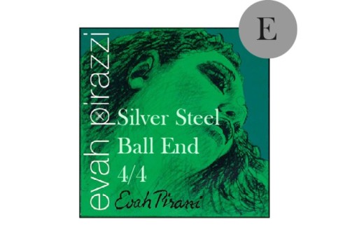 EVAH PIRAZZI SILVER STEEL BALL END 4/4 SIZE (E STRING)